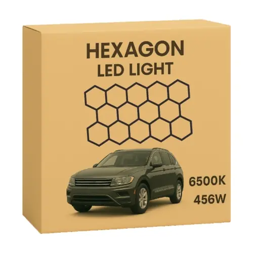 Sprawdzony produkt | Zestaw modułowy LED HEXAGON 14 czarny – 456W 6500K 50160 lm – oświetlenie plaster miodu