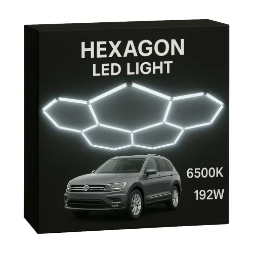 Nowość w asortymencie | Zestaw BIAŁY Lamp LED HEXAGON 5 - 192W - 6500K