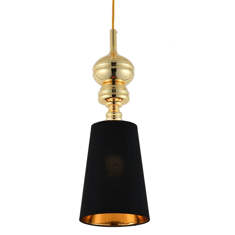 Lampa wisząca QUEEN-1 złoto czarna 18 cm Step into Design MP-8846-18 black gold | Bezpieczna płatność
