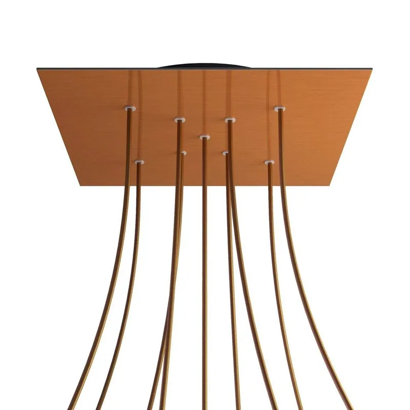 Kwadratowa podsufitka maskownica sufitowa XXL Rose-One, 400 mm, 9 otworów w formie X i 4 otwory boczne Creative cables BKROQ409XF-KROVNQ409XF108 - Profesjonalna jakość