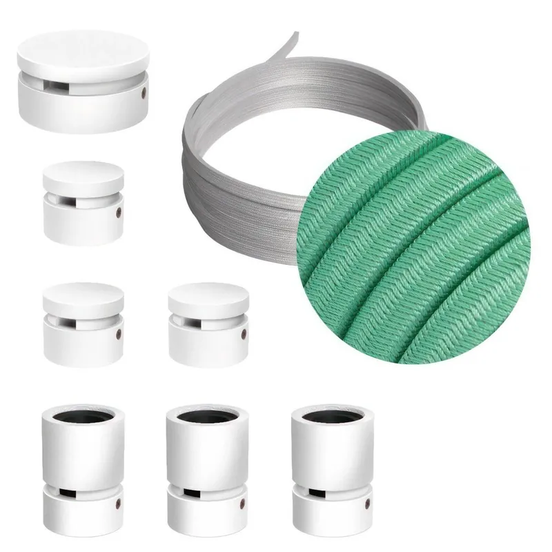 Bardzo popularny produkt | Zestaw liniowy Filé System - z 5 mm łańcuchem świetlnym i 7 wewnętrznymi elementami drewnianymi lakierowanymi na biało Creative cables BCAT02-LIN-CAT02-LIN-CH69