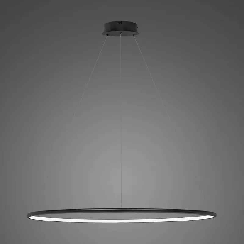 ALTAVOLA DESIGN Lampa wisząca Ledowe Okręgi No.1 100cm 4k czarna LA073/P_100_in_4k_black | Wyprzedaż zapasów