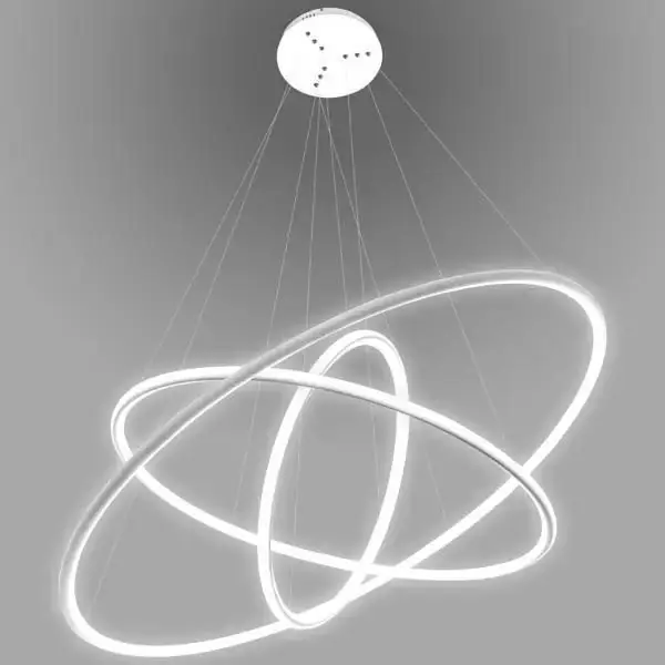 Wysyłka od ręki - ALTAVOLA DESIGN Lampa wisząca Ledowe Okręgi No.3 100cm 4k biała ściemnialna LA075/P_100_in_4k_white_dimm