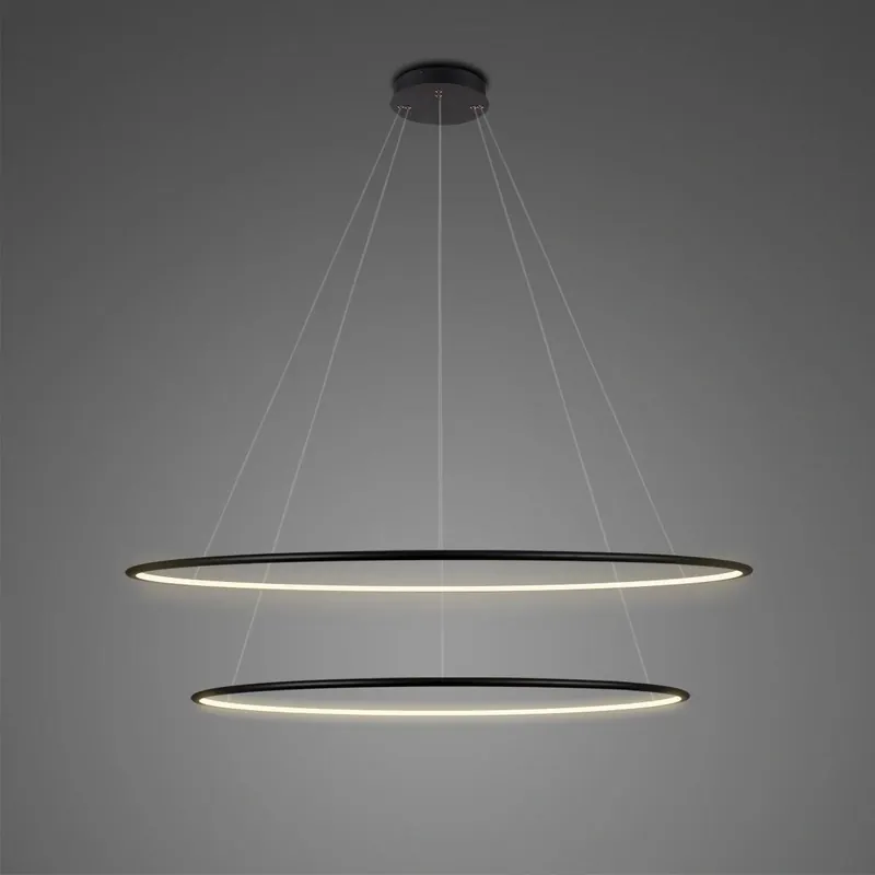 ALTAVOLA DESIGN Lampa wisząca Ledowe Okręgi No.2 100cm 3k czarna ściemnialna LA074/P_100_in_3k_black_dimm - Już w sprzedaży