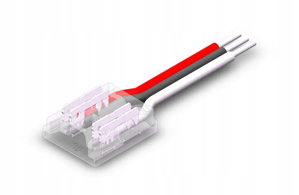 Złączka do taśmy LED cyfrowej COB 10 mm 3-pin z przewodem 15 cm, max. 6 A | Oferta dnia