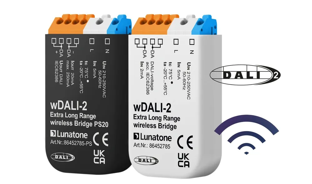 Bezpieczna płatność | Lunatone 86452785-PS wDALI-2 Extra Long Range wireless Bridge PS20 – bezprzewodowe urządzenie wDALI, do puszki