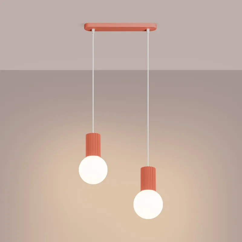 Kup dziś - SOLLUX SL.1990 lampa wisząca HALO 2L brzoskwiniowa