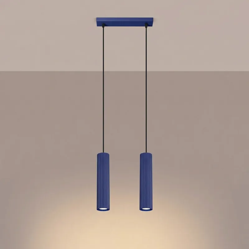 Okazja | SOLLUX SL.2312 lampa wisząca KARBON 2 ultramaryna