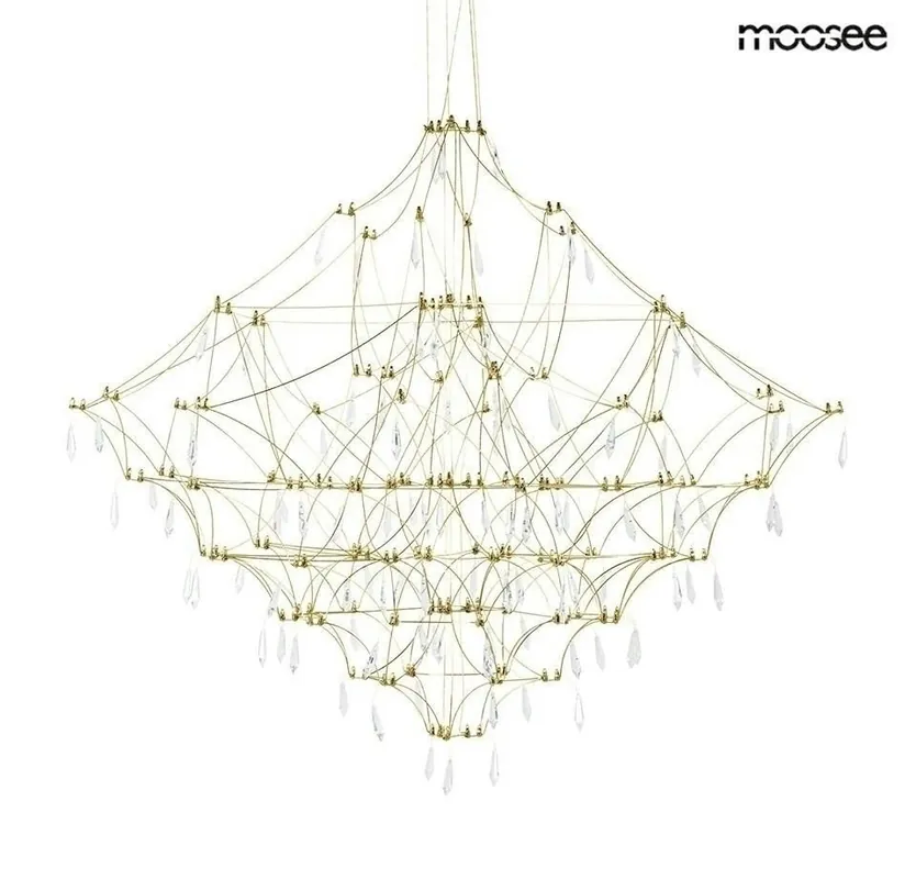 Cena po obniżce - MOOSEE lampa wisząca CONSTELATION 120 GOLD - LED, stal szczotkowana