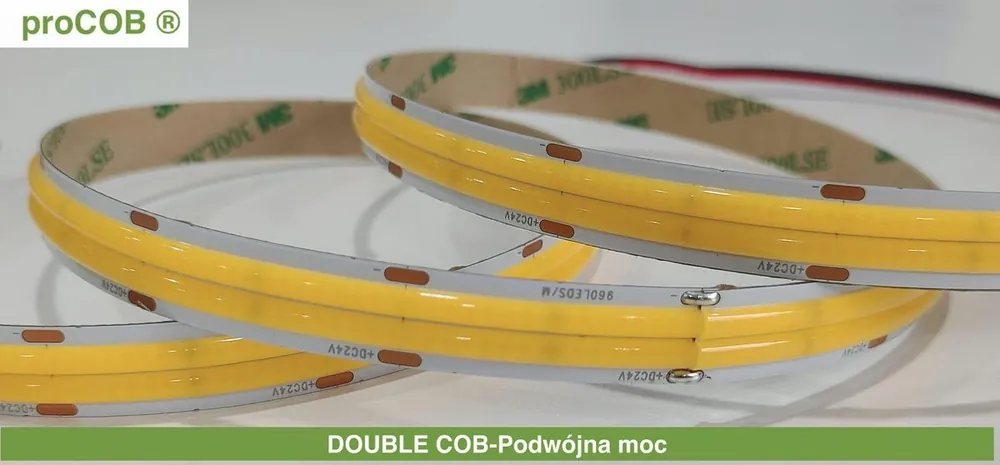Spiesz się | Taśma LED proCOB® 24V DOUBLE DUAL Dwurzędowe COB 3000K Ciepla Barwa ULLS37 proCOB®