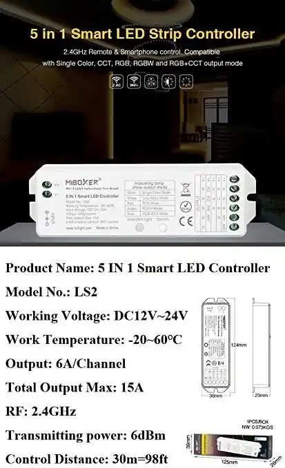 MILIGHT FUT-LS2 STEROWNIK SMART LED 8 STREF RGB+CCT FUT LS2 | Top produkt