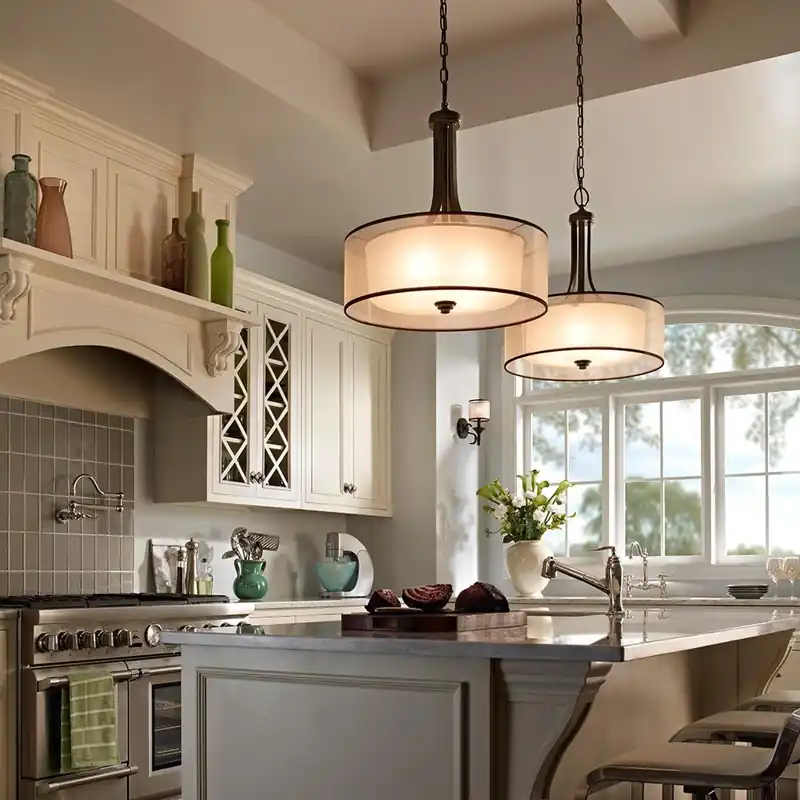 Duża lampa wisząca Lacey Brązowa Brązowy KL-LACEY-P-L-MB Elstead Lighting | Bestseller