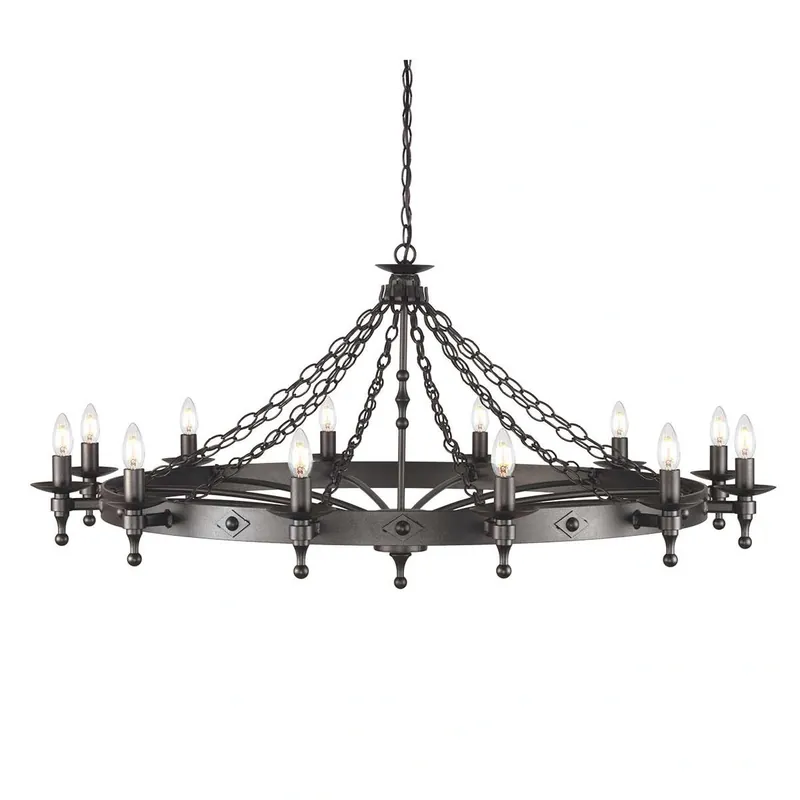 Żyrandol Warwick 1 Grafitowa czerń WR12-GRAPHITE Elstead Lighting - Dodatkowy rabat