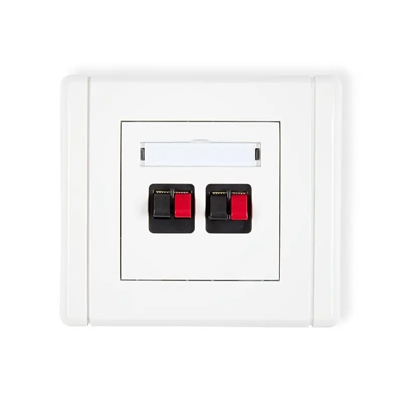 Wysoka jakość - Karlik Flexi biały - gniazdo głośnikowe x2 (2,5mm2) - FGG-2
