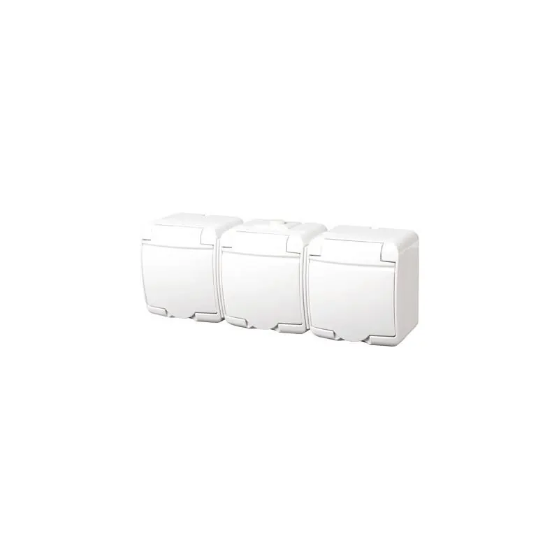 Karlik Junior biały - gniazdo potrójne IP54 - GHE-3 | Oferta dnia