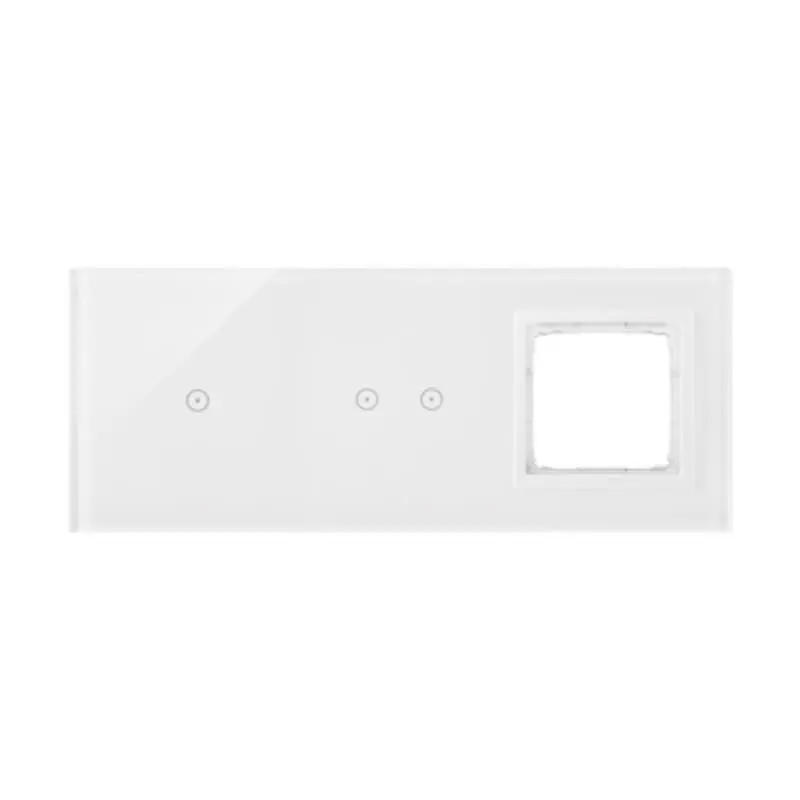 Simon 54 Touch - Panel dotykowy 3 moduły 1 pole dotykowe, 2 pola dotykowe poziome, otwór na osprzęt Simon 54, biała perła | Superoferta