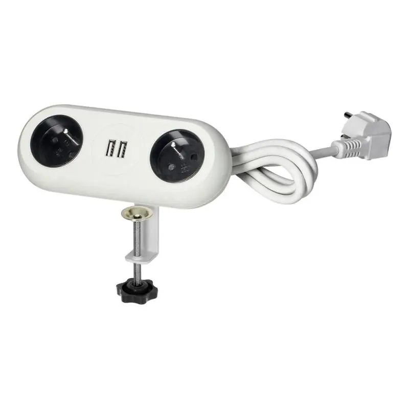 Nowość w sprzedaży | Gniazdo biurkowe 2x250V, 2xUSB OR-AE-13197/W