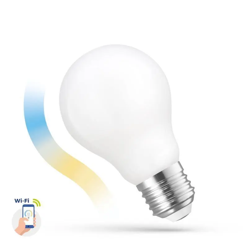 Już w sprzedaży | Żarówka LED E27 GLS 5W COG 230V CCT MILKY Wi-Fi Smart Spectrum