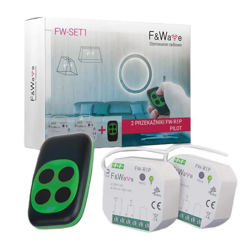Kup teraz | Zestaw FW-SET1 - dwa przekaźniki FW-R1P + pilot FW-KEY