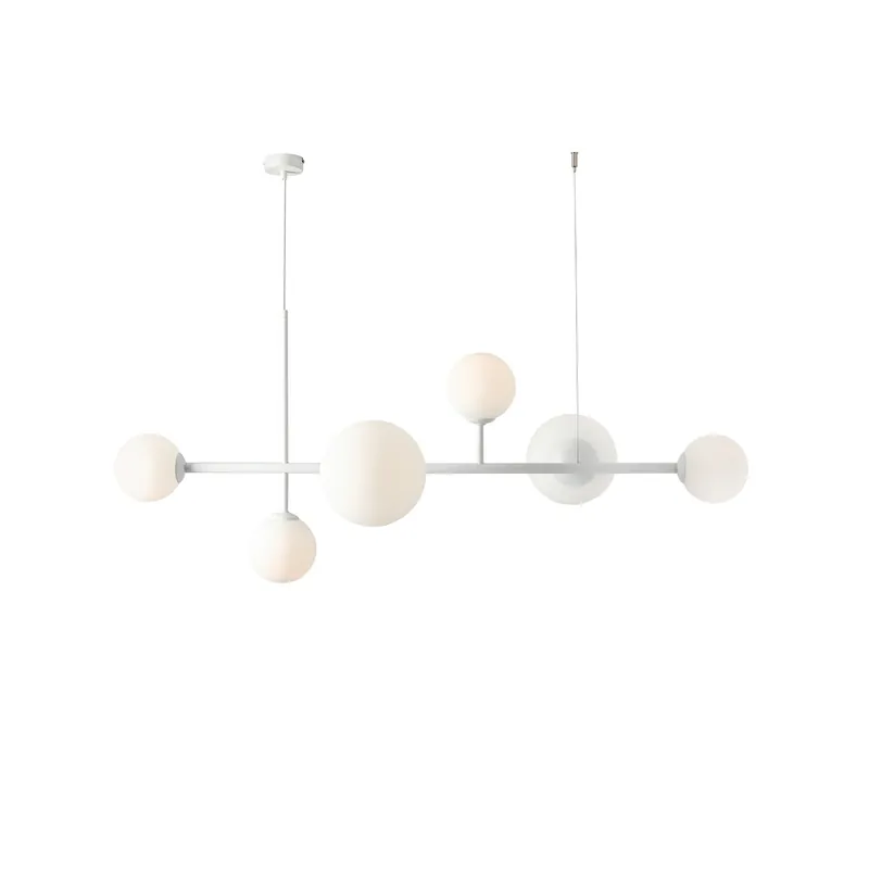 Wielka wyprzedaż - Dione 6 Brass lampa wisząca Aldex Biały