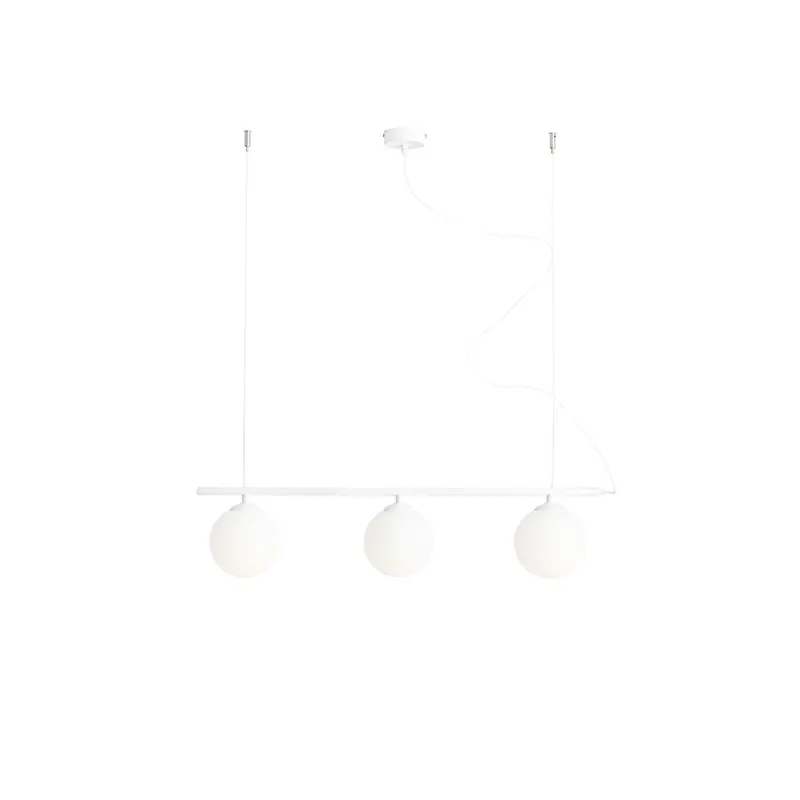Właśnie dodano - Beryl Glass 3 Chrome lampa wisząca Aldex Biały