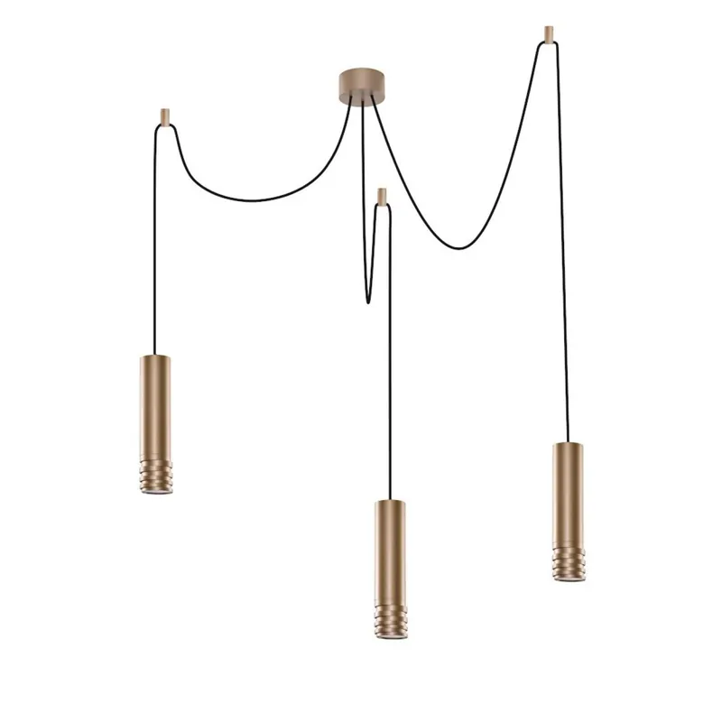 Locus L pendant 3 lampa wisząca AZzardo Złoty | Kup dziś