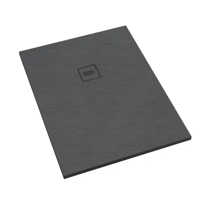 Ostatnie egzemplarze | Brodzik kompozytowy stabilsound plus® protos grey stone 80x120x3,5 cm, prostokątny 3SP.P1P-80120/S/ST-M1/S/ST