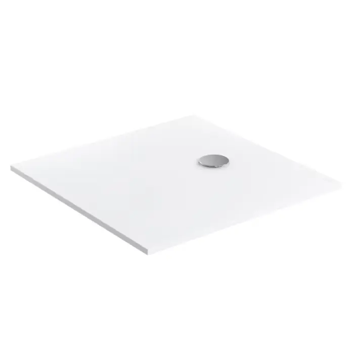 Aquapure m+ konglomeratowy brodzik prysznicowy antypoślizgowy, 80 x 80 cm, biały mat AQUAPURE80-KBM - Oferta limitowana