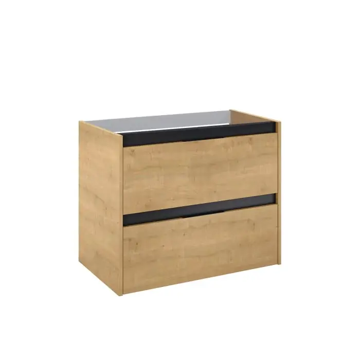Alpine szafka łazienkowa 80 cm z 2 szufladami, do kompletacji z umywalką victoria lub blatem, jasny dąb A857865464 - Hit cenowy