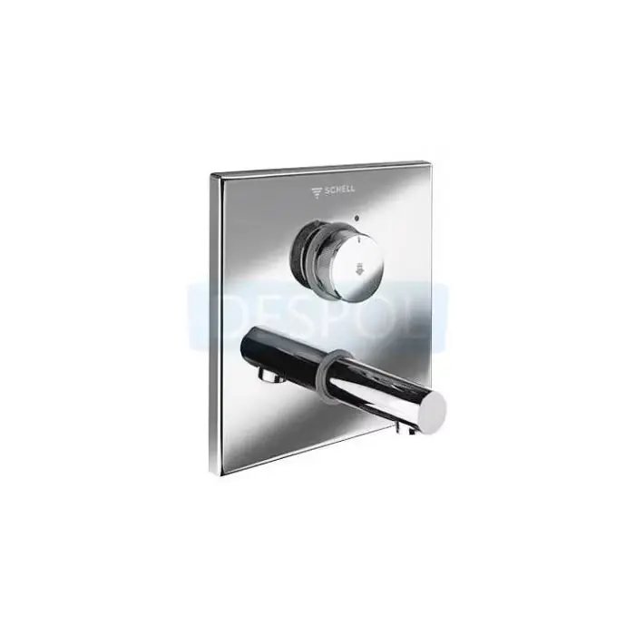 Podtynkowa wylewka 230 mm ścienna schell linus w-sc-v płyta chromowana 018410699 | Bardzo popularny produkt