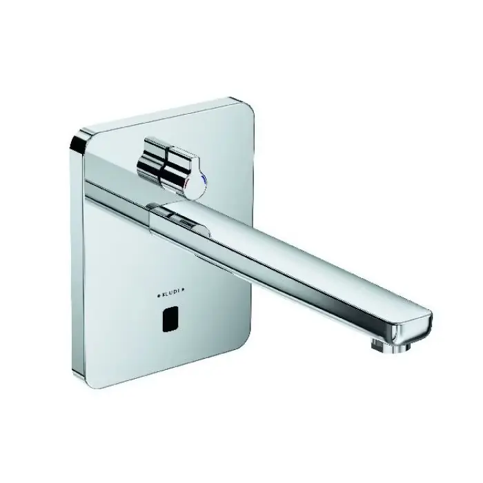 Zenta sl ścienna bateria umywalkowa, elektroniczna, zasilanie 230v lub bateria 6v, dł. wyl. 240 mm, regulowany uchwyt, kwadrat chrom 3840005 | Produkt wysokiej jakości