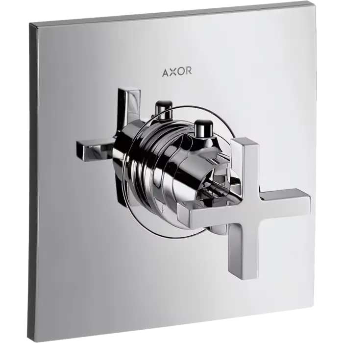 Axor citterio - bateria termostatowa podtynkowa high flow, z uchwytem krzyżowym, element zewnętrzny 39716000 | Tylko kilka sztuk