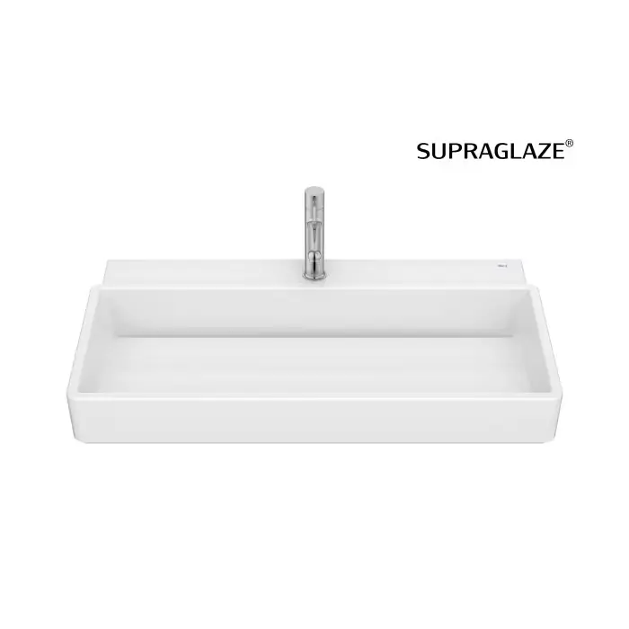 Bezpieczne zakupy - Tura umywalka ścienna / meblowa 80x43 cm, supraglaze® A327695S00