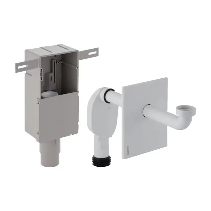 Produkt premium | Zestaw syfonu podtynkowego do umywalki, wylot poziomy d=50–56mm, g=1 1/4″, d1=32mm, biały-alpin 151.120.11.1
