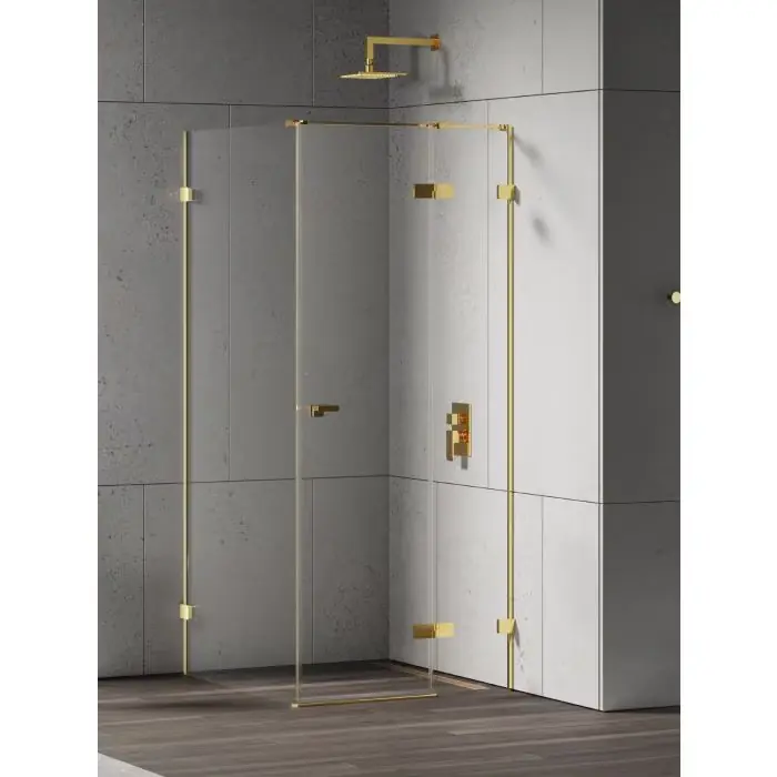Bardzo popularny produkt - Kabina prysznicowa eventa gold shine 1d prostokątna p 90x110x200 szkło czyste 8mm active shield 2.0 EXK-4729