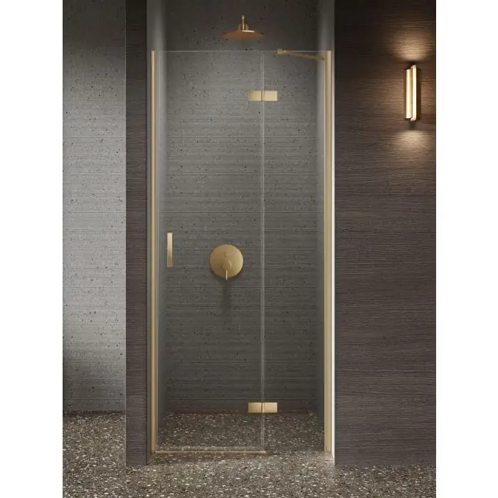 Drzwi wnękowe nesta gold brushed 1d l 90x200 czyste 6mm active shield 2.0 D-0868A | Promocja