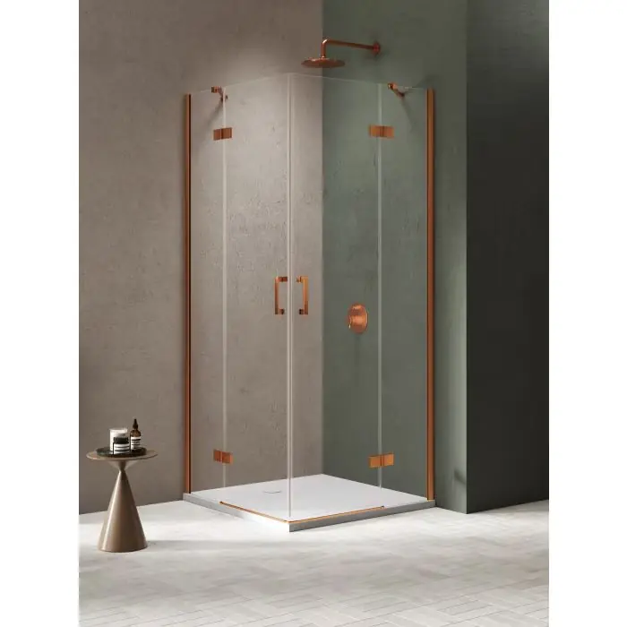 Bardzo popularny produkt - Kabina nesta copper brushed 2d prostokątna 120x80x200 czyste 6mm active shield 2.0 K-4670