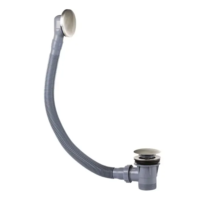 Dodaj do koszyka | Syfon wannowy z przelewem i korkiem ø 72 mm click‑clack stalowy 03453420AC
