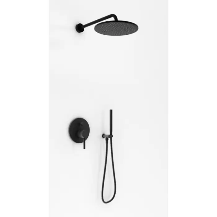 Roxin black zestaw prysznicowy z deszczownicą 25cm QW210RBR25 | Ostatnia okazja