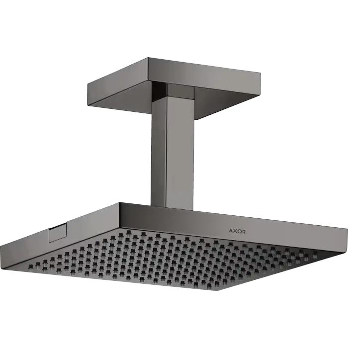Showersolutions głowica prysznicowa 240/240 1jet z przyłączem sufitowym czarny chrom polerowany 10929330 | Megacena