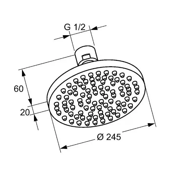 A-qa głowica natrysku 245 mm, brąz szczotkowany PVD 66511N1-00 - Mega okazja