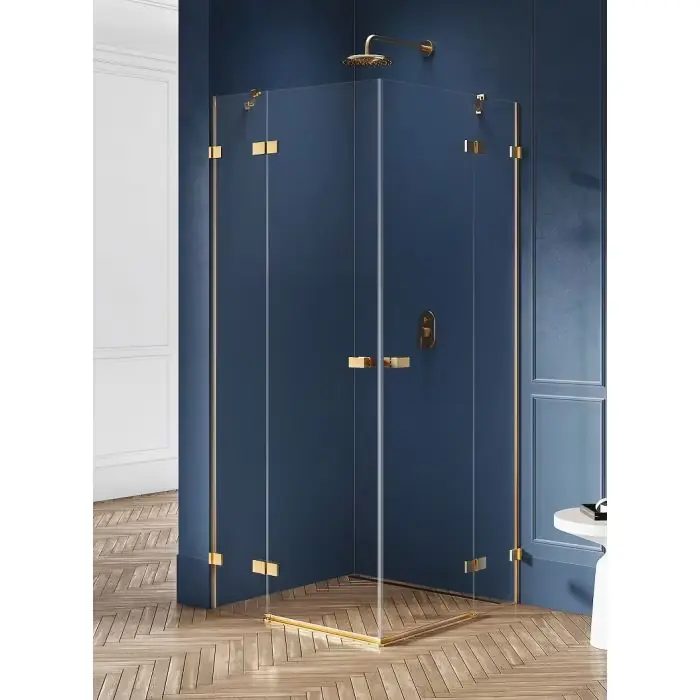 Zostało tylko kilka sztuk | Kabina prysznicowa avexa gold brushed 2d kwadratowa 120x120x200 szkło czyste 6mm active shield 2.0 EXK-1791