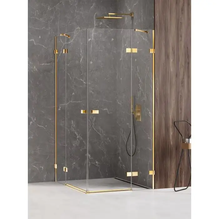Kabina prysznicowa avexa gold shine 2d prostokątna 100x120x200 szkło czyste 6mm active shield 2.0 EXK-1703 - Produkt wysokiej jakości