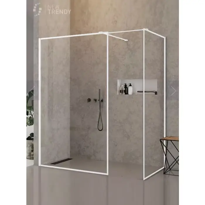 Oferta dnia | Nz6 kabina new modus white walk-in u 150x120x200 szkło czyste 8mm active shield 2.0 - wzór ramka EXK-2327