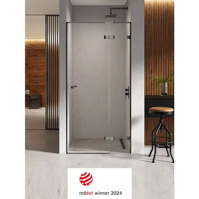Drzwi wnękowe eventa black chrome 1d p 100x200 szkło czyste 8mm active shield 2.0 EXK-6132 | Prosto z fabryki