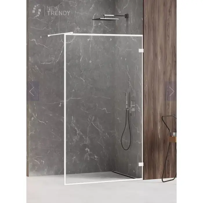 Świetna cena | Nz6 kabina avexa white walk-in u 130x200 szkło czyste 8mm active shield 2.0 - wzór ramka EXK-3008