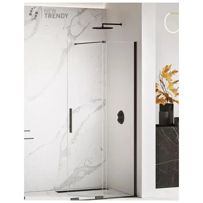 Kabina prysznicowa smart black 1d walk-in u 100x200 szkło czyste 8mm active shield 2.0 EXK-4191 | Ekspresowa dostawa