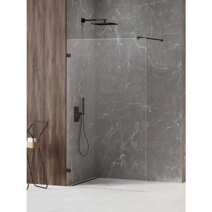 Bardzo popularny produkt - Kabina prysznicowa avexa xr black walk-in u 110x200 szkło czyste 6mm active shield 2.0 EXK-6970