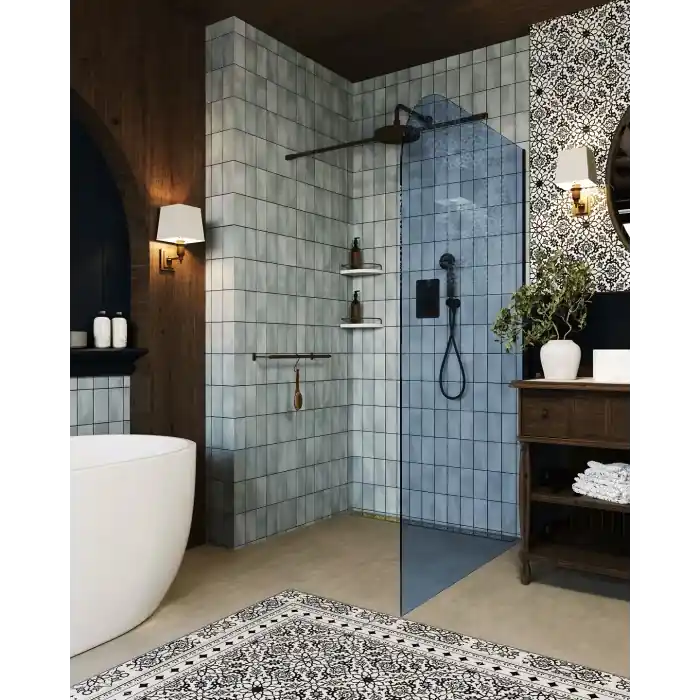 ścianka prysznicowa brązowa garda wall 130 cm (chrom) SPR-005BR-130CH - Nowość w asortymencie