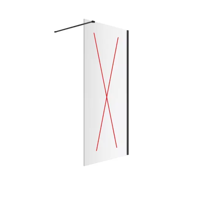 Vidoq walk-in zestaw montażowy kabiny prysznicowej, bez szkła, czarny mat KAEX.1519.BL | Sprawdzony produkt